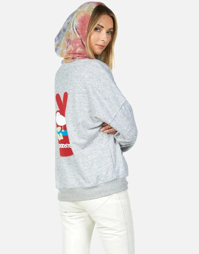 Melanie Woodstock Peace Heather Greyskittles Women Lauren Moshi Hoodies