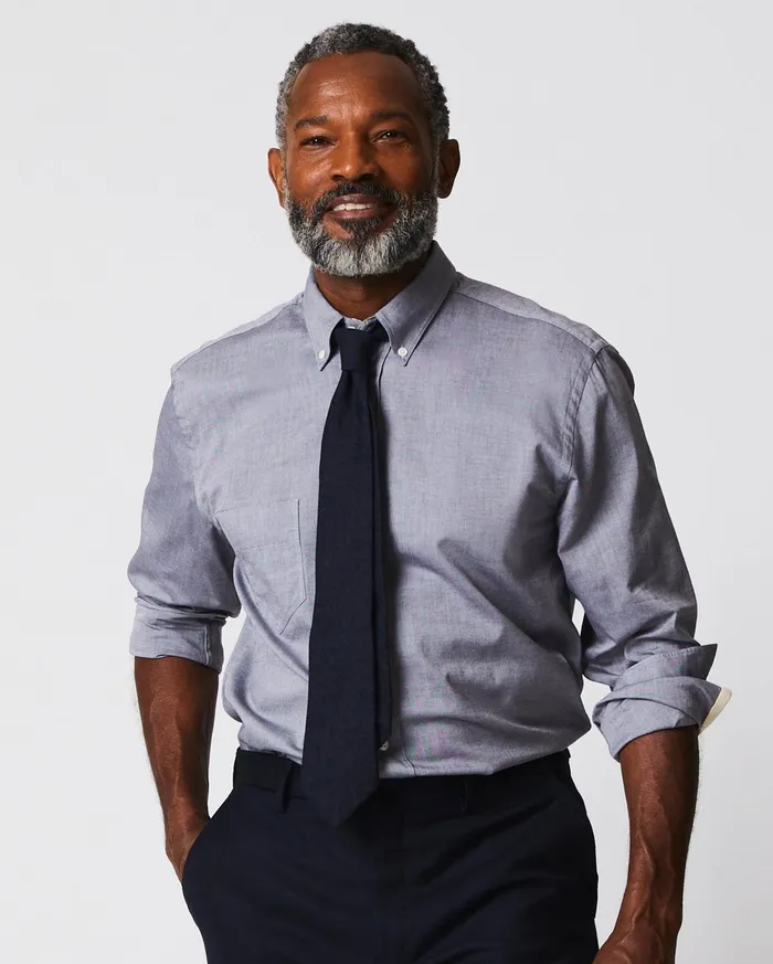 Men Arnie Oxford Shirt Light Grey Billy Reid Shirting