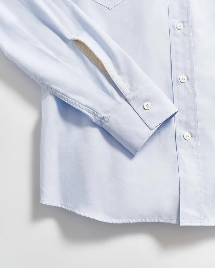 Men Arnie Oxford Shirt Light Grey Billy Reid Shirting