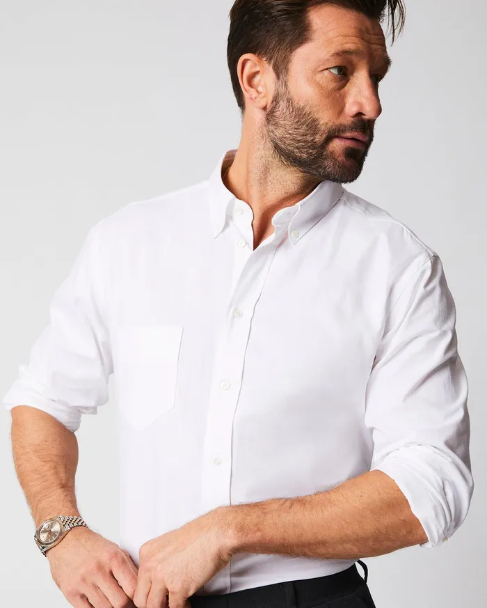 Men Arnie Oxford Shirt Light Grey Billy Reid Shirting