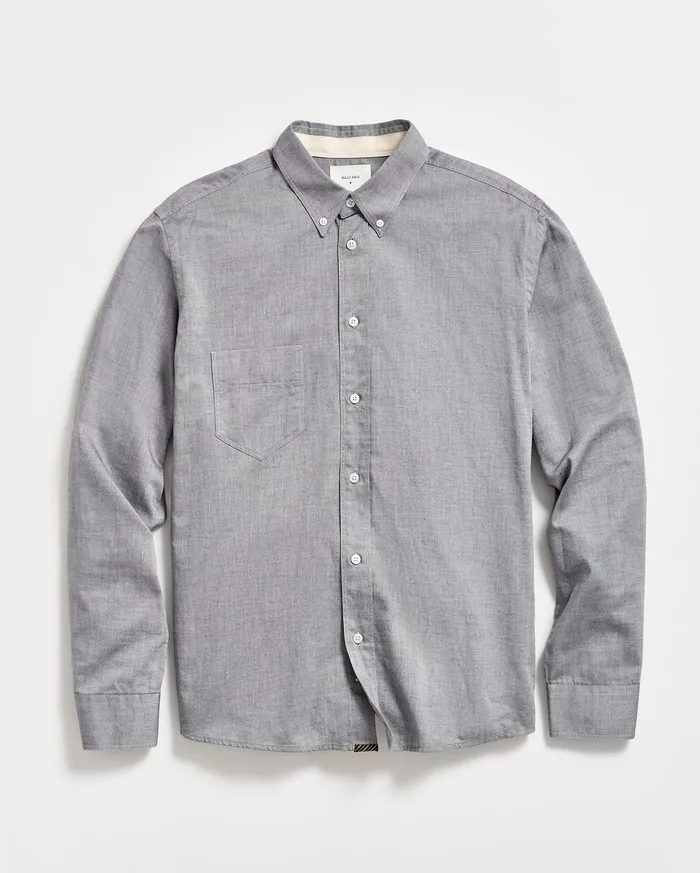 Men Arnie Oxford Shirt Light Grey Billy Reid Shirting