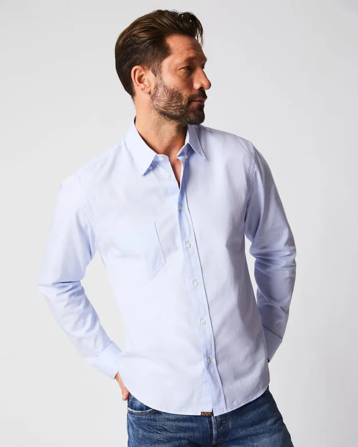 Men Arnie Oxford Shirt Light Grey Billy Reid Shirting