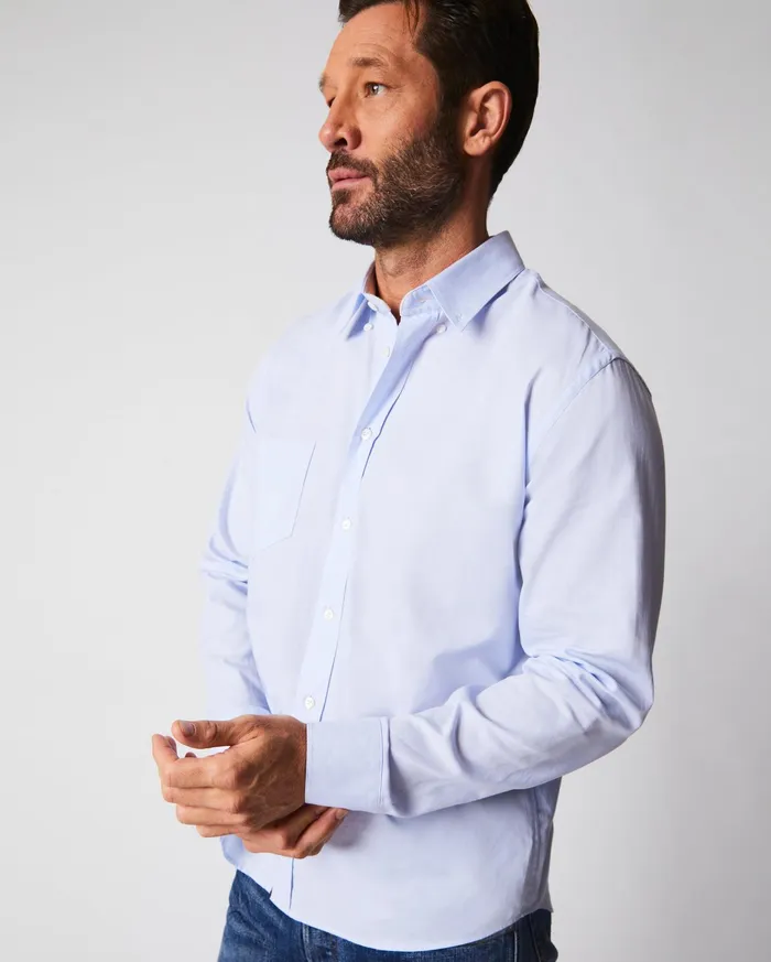 Men Arnie Oxford Shirt Light Grey Billy Reid Shirting