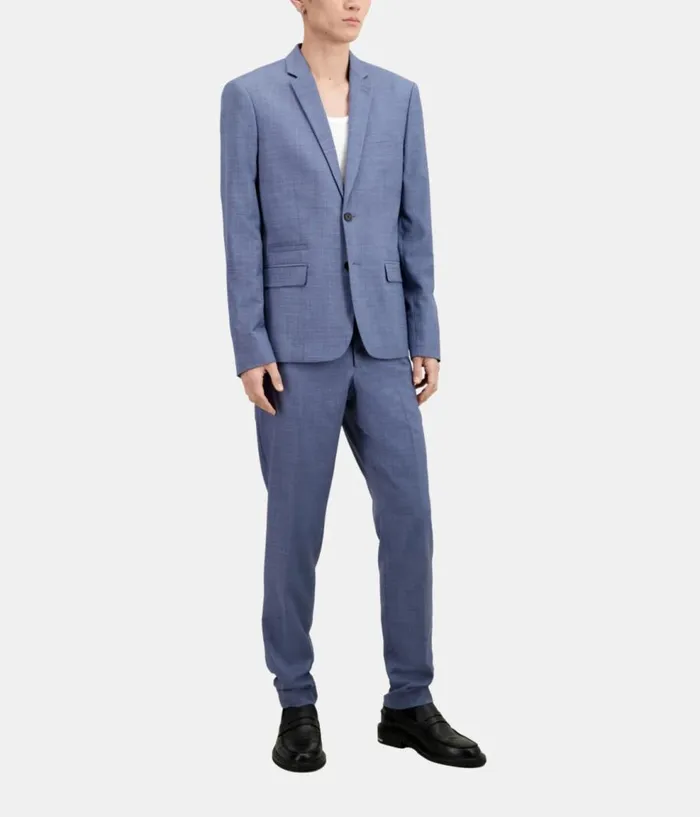 Men Blazers and Suits THE KOOPLES Light Blue Wool Suit Jacket Men Blazers and Suits THE KOOPLES Light Blue Wool Suit Jacket