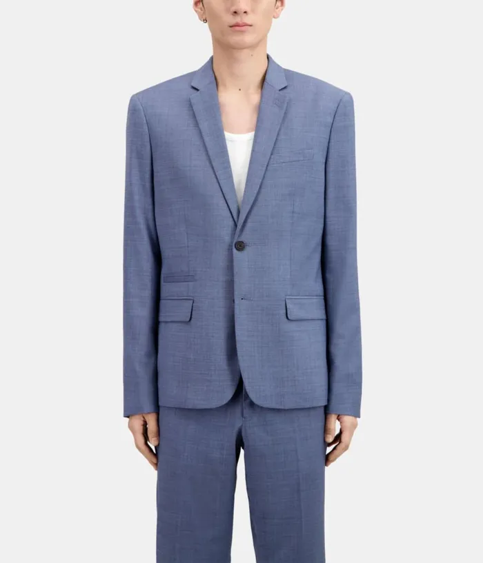 Men Blazers and Suits THE KOOPLES Light Blue Wool Suit Jacket Men Blazers and Suits THE KOOPLES Light Blue Wool Suit Jacket