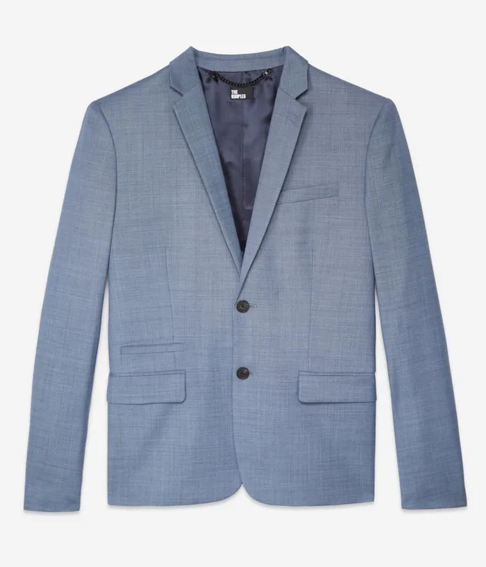 Men Blazers and Suits THE KOOPLES Light Blue Wool Suit Jacket Men Blazers and Suits THE KOOPLES Light Blue Wool Suit Jacket