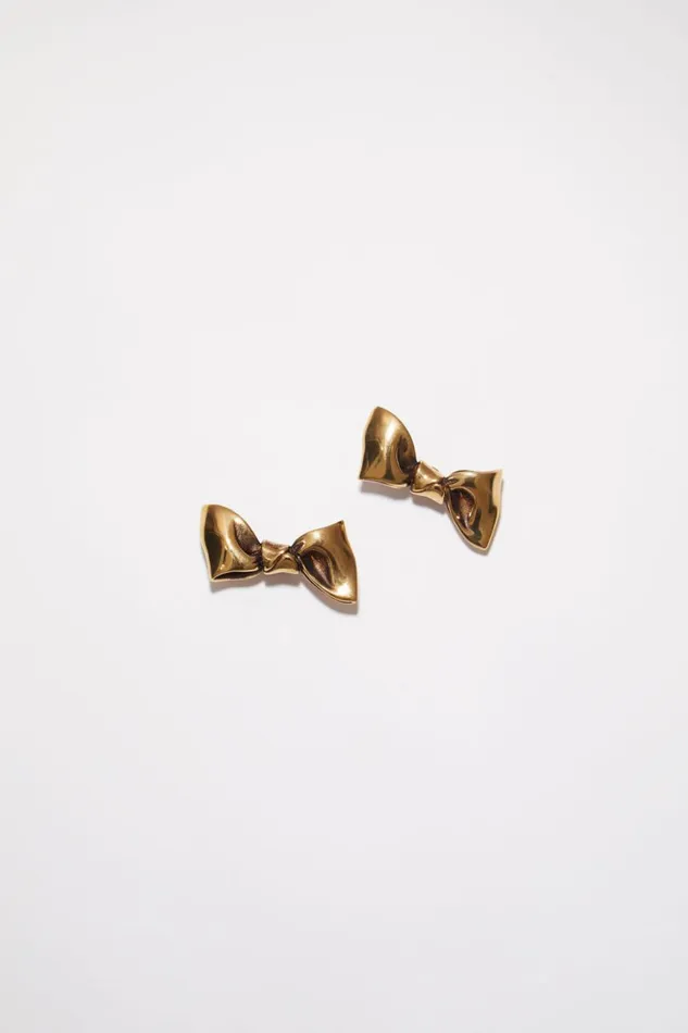Men Bow Earrings Antique Gold Acne Studios Jewellery