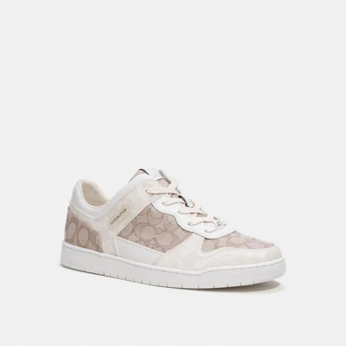 Men C201 Sneaker In Signature Jacquard Chalkstone Coach Sneakers