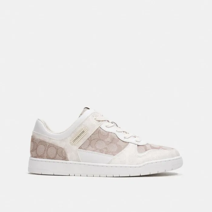 Men C201 Sneaker In Signature Jacquard Chalkstone Coach Sneakers