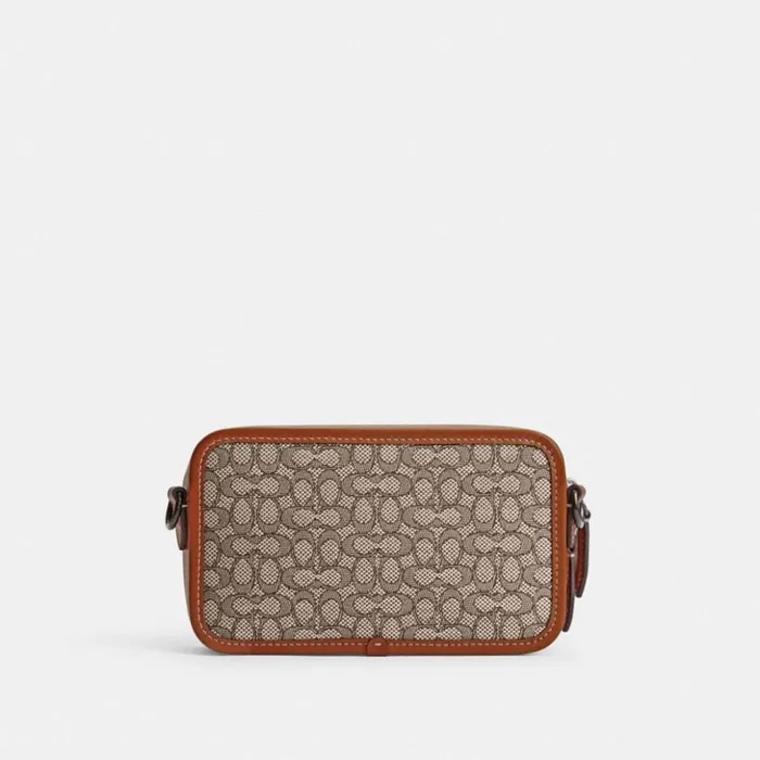 Men Charter Slim Crossbody In Micro Signature Jacquard Cocoaburnished Amber Coach Messenger and Crossbody Men Charter Slim Crossbody In Micro Signature Jacquard Cocoaburnished Amber Coach Messenger and Crossbody