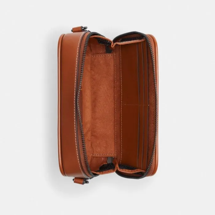 Men Charter Slim Crossbody In Micro Signature Jacquard Cocoaburnished Amber Coach Messenger and Crossbody Men Charter Slim Crossbody In Micro Signature Jacquard Cocoaburnished Amber Coach Messenger and Crossbody