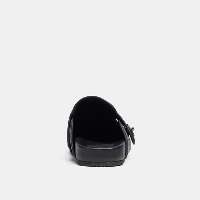 Men Clog In Signature Jacquard Charcoalblack Coach Sandals and Slides