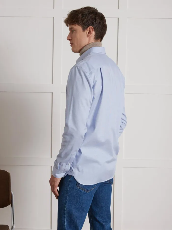 Men Clothing Cyrillus Regular Fit MiniMotif NonIron Shirt Pied De Poule