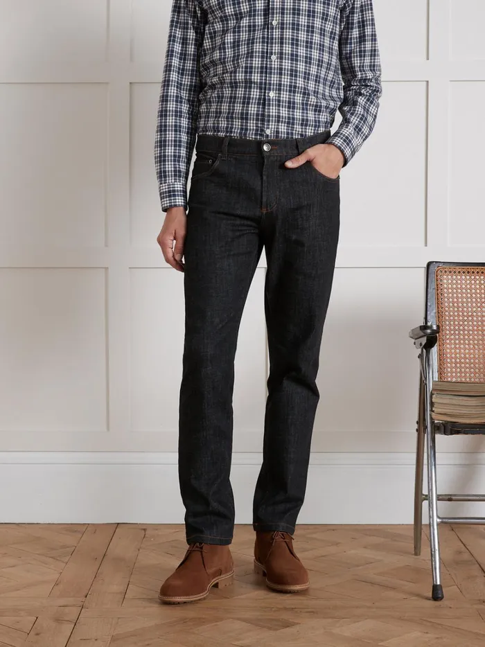 Men Clothing Cyrillus Regular Organic Cotton Jeans With An EcoFriendly Wash Noir Stone