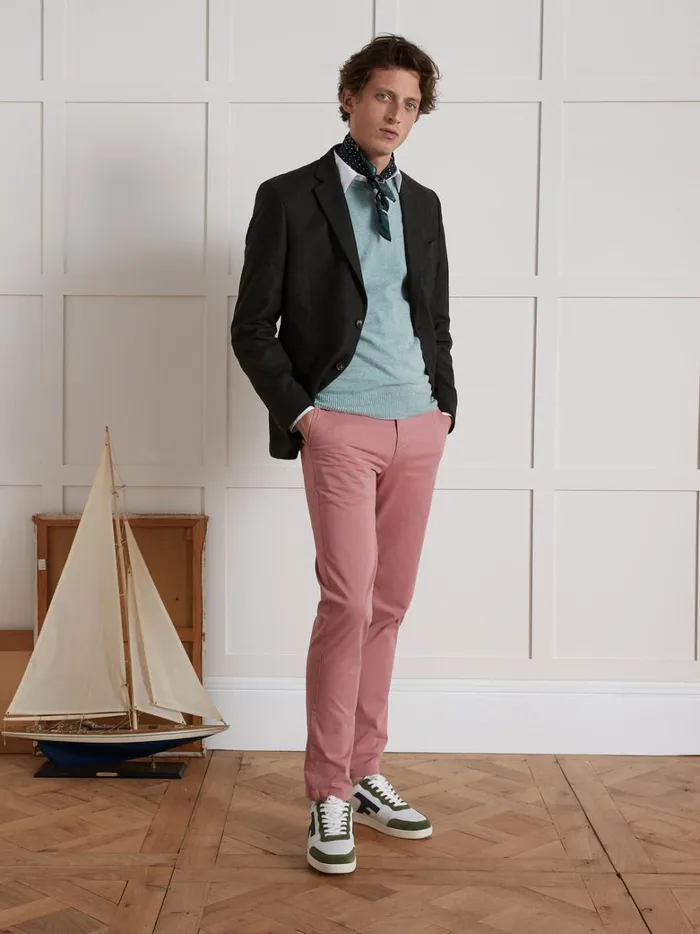 Men Clothing Cyrillus RoundNeck Sweater 8211 The Cashmere Collection Celadon Clair