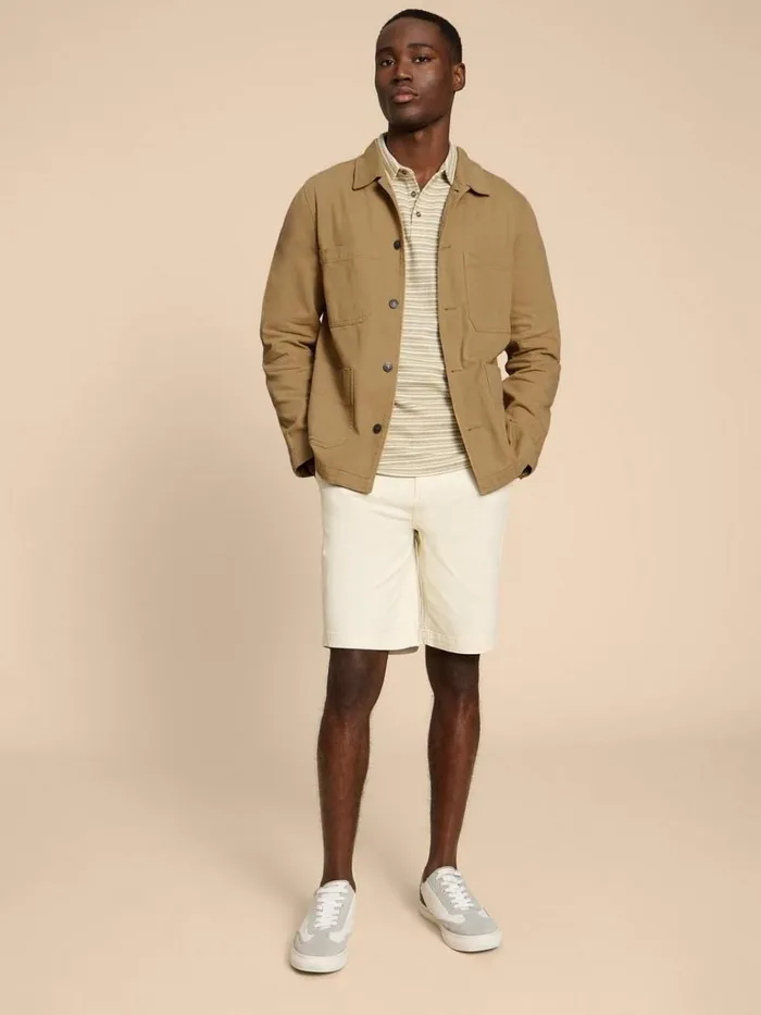 Men COATS and JACKETS White Stuff Clayton Workwear Jacket Light Natural