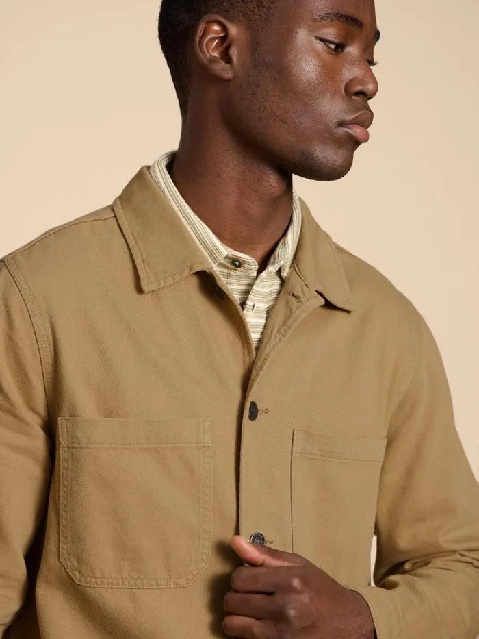 Men COATS and JACKETS White Stuff Clayton Workwear Jacket Light Natural Men COATS and JACKETS White Stuff Clayton Workwear Jacket Light Natural