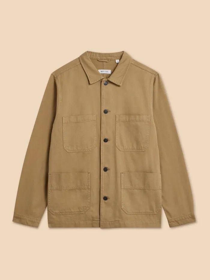 Men COATS and JACKETS White Stuff Clayton Workwear Jacket Light Natural Men COATS and JACKETS White Stuff Clayton Workwear Jacket Light Natural