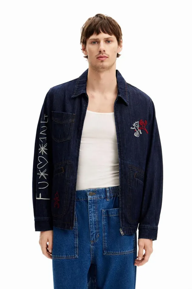 Men Coats And Jackets Desigual Denim Jacket Silhouettes