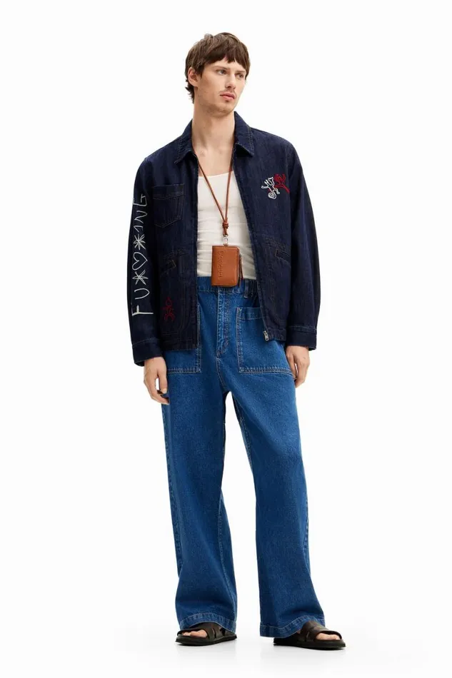Men Coats And Jackets Desigual Denim Jacket Silhouettes
