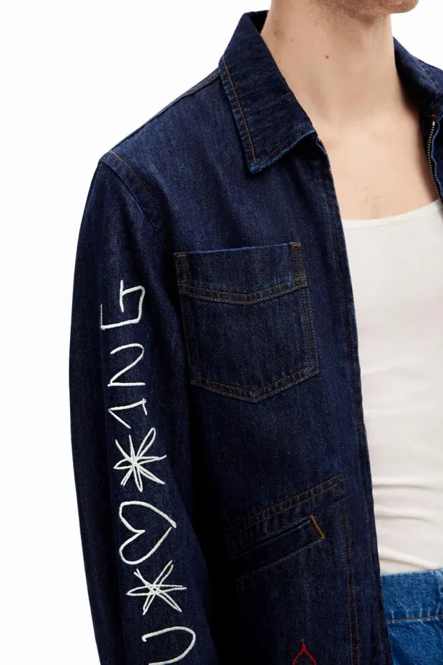 Men Coats And Jackets Desigual Denim Jacket Silhouettes