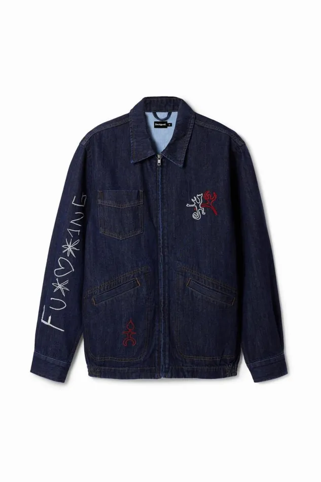 Men Coats And Jackets Desigual Denim Jacket Silhouettes