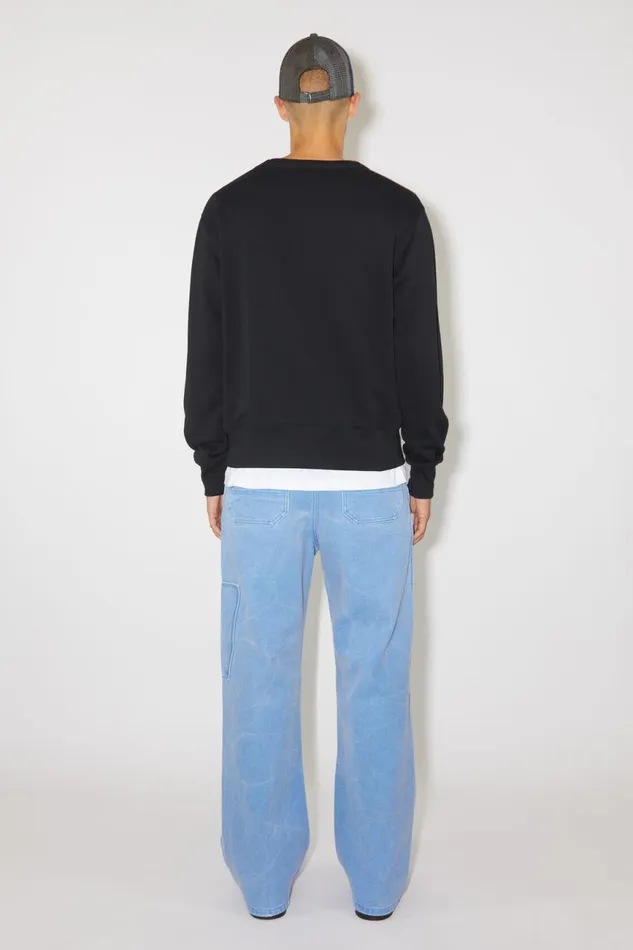 Men Crew Neck Sweater 8211 Regular Fit Black Acne Studios Sweatshirts