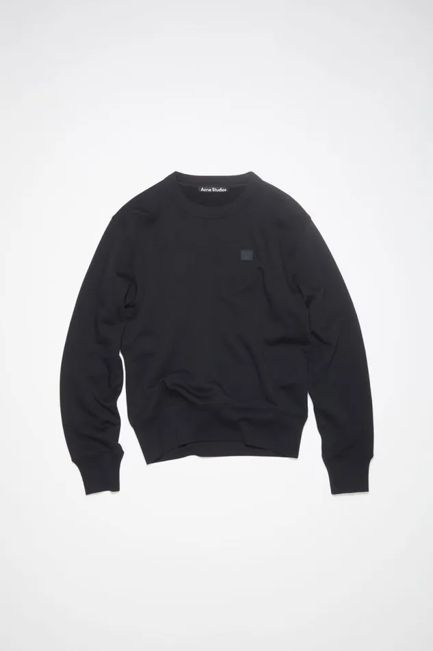 Men Crew Neck Sweater 8211 Regular Fit Black Acne Studios Sweatshirts