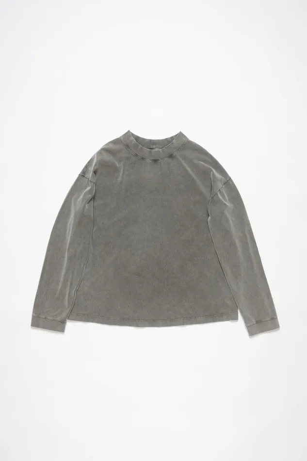 Men Crew Neck Sweater 8211 Relaxed Unisex Fit Faded Black Acne Studios Sweatshirts