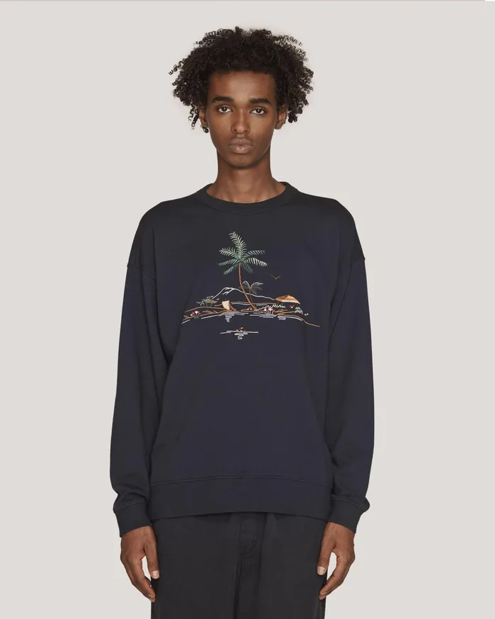 Men Daisy Age Sweatshirt Navy YMC Tops and TShirts
