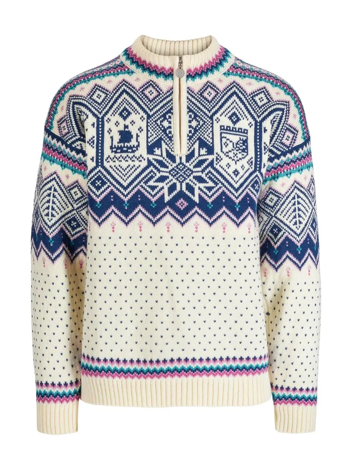 Men Dale Of Norway Halfzip 2025 Trondheim Wool Sweater