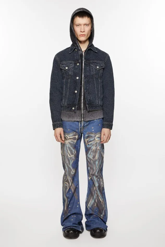 Men Denim Jacket 8211 Regular Cropped Fit Blueblack Acne Studios Outerwear