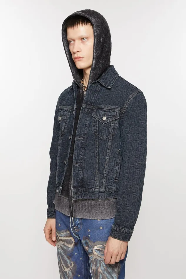 Men Denim Jacket 8211 Regular Cropped Fit Blueblack Acne Studios Outerwear