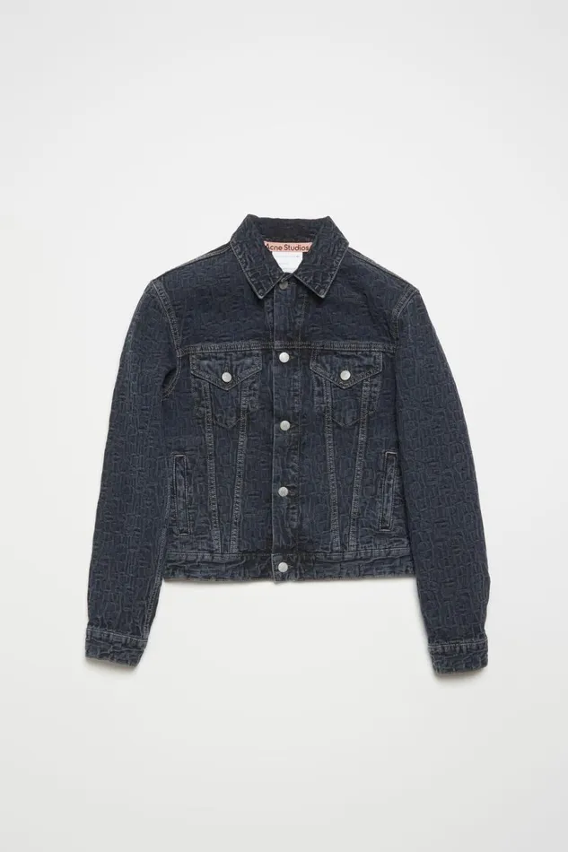 Men Denim Jacket 8211 Regular Cropped Fit Blueblack Acne Studios Outerwear