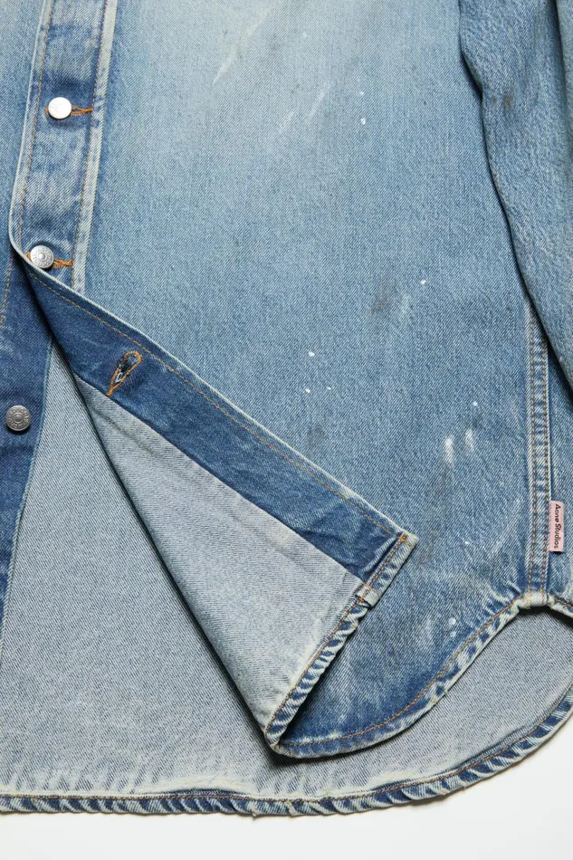 Men Denim Shirt 8211 Relaxed Fit Light Blue Acne Studios Shirts
