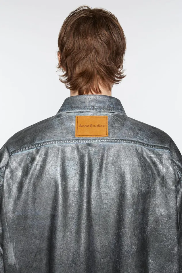 Men Denim Shirt 8211 Relaxed Fit Silverblue Acne Studios Shirts