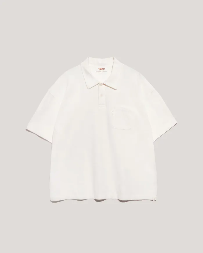 Men Earth Polo TShirt White YMC Earth
