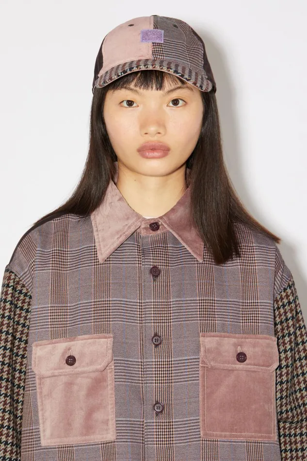 Men Face Patch Cap Pinkpurple Acne Studios Hats