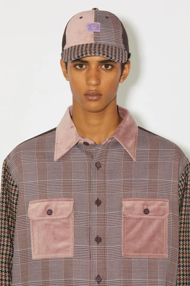 Men Face Patch Cap Pinkpurple Acne Studios Hats