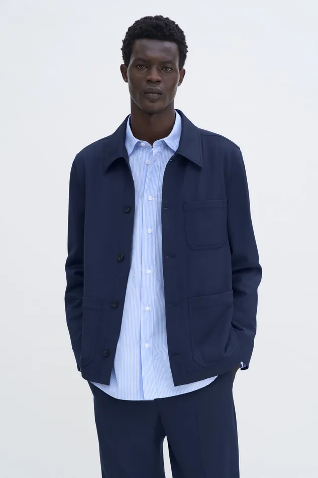 Men filippak Work Jacket Dusk Blue Coats and Jackets