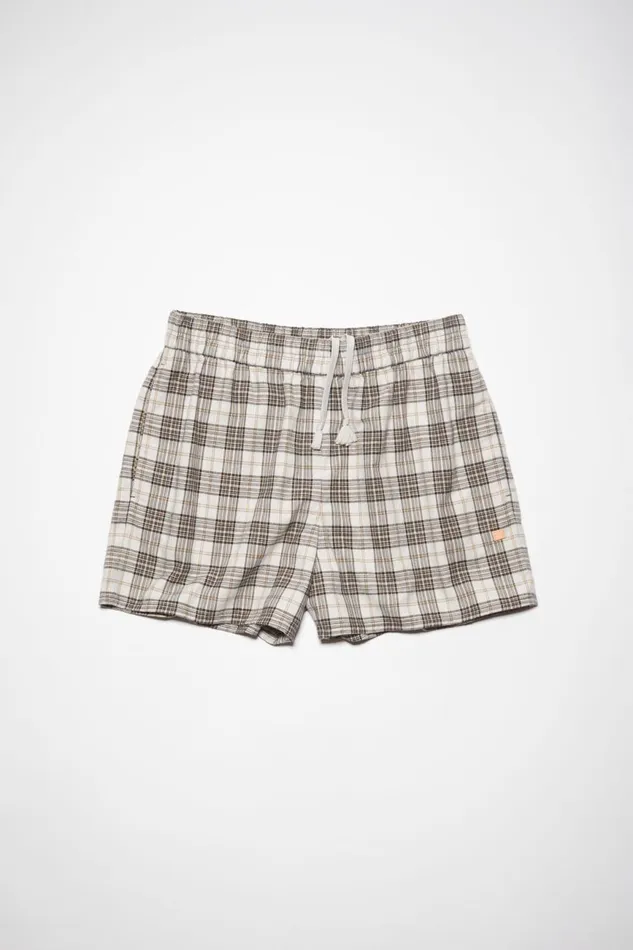 Men Flannel Check Shorts Whiteblack Acne Studios Shorts