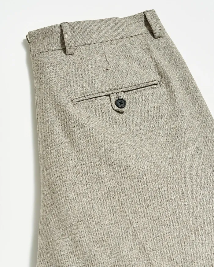 Men Flat Front Trouser Grey Billy Reid Suiting