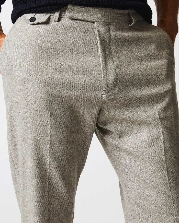 Men Flat Front Trouser Grey Billy Reid Suiting