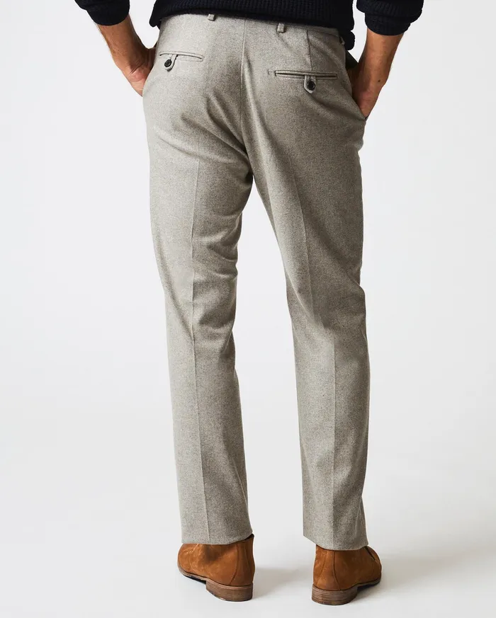 Men Flat Front Trouser Grey Billy Reid Suiting