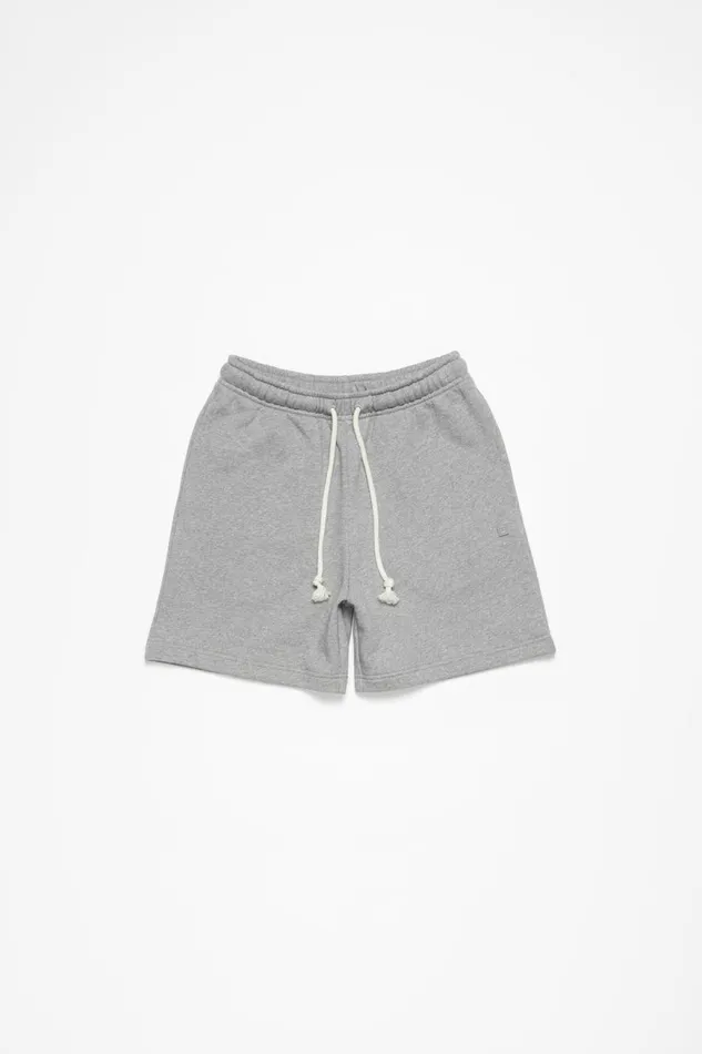 Men Fleece Shorts Light Grey Melange Acne Studios Shorts