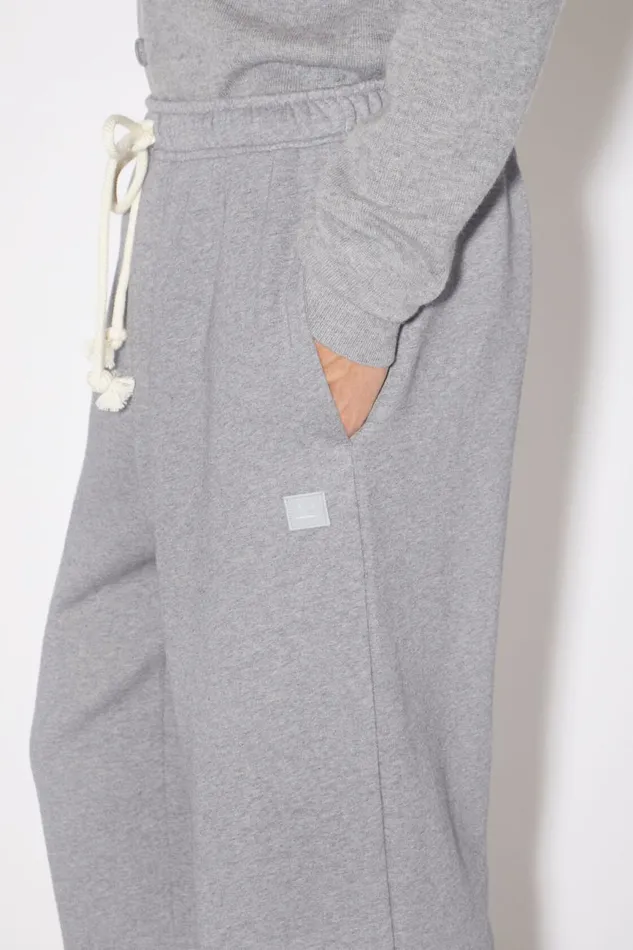 Men Fleece Sweatpants Light Grey Melange Acne Studios Trousers