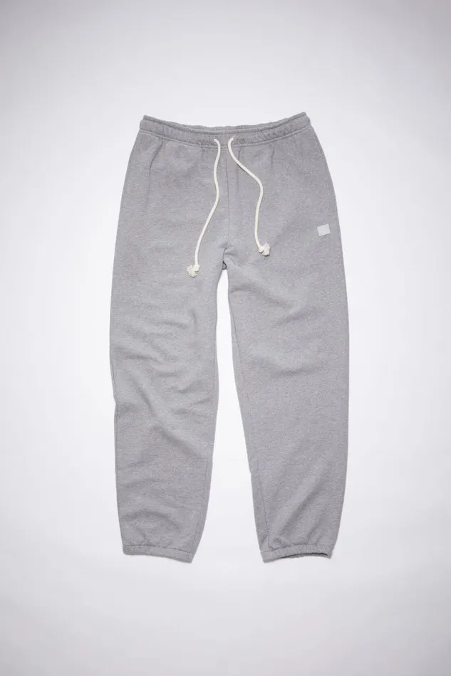 Men Fleece Sweatpants Light Grey Melange Acne Studios Trousers
