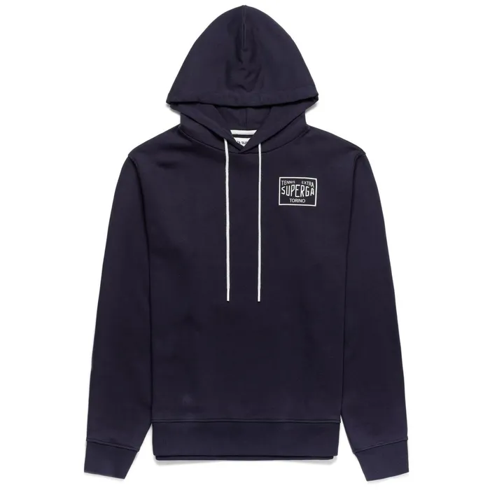 Men Fleece Unisex SUPERGA OG 40S HOODIE Jumper NAVYOFF WHITE Superga Hoodies and Sweaters