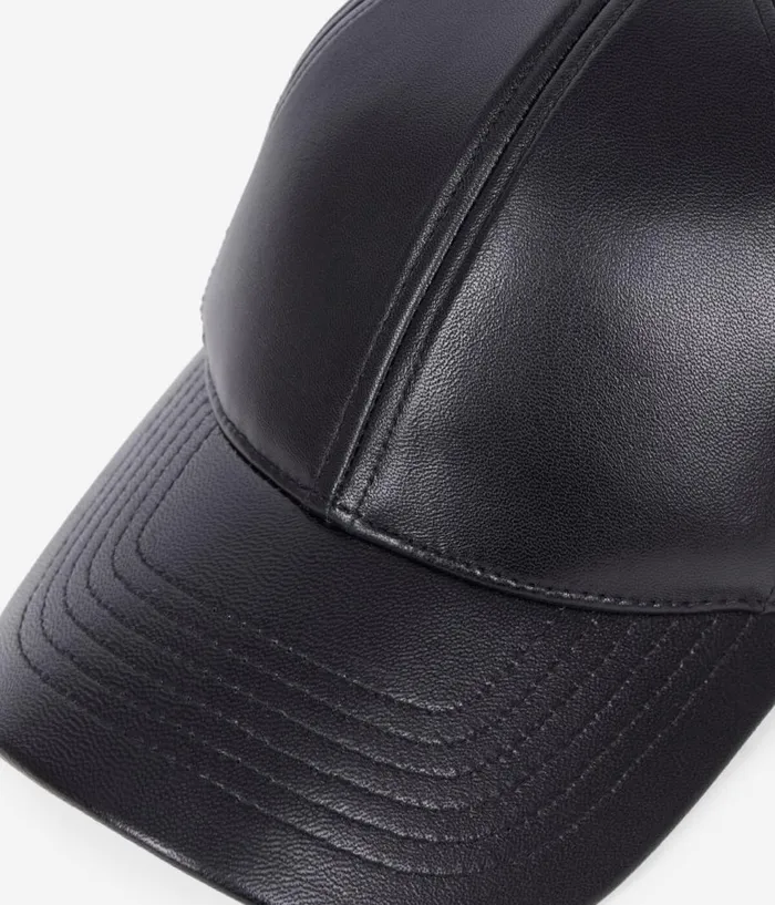 Men Hats and Scarves THE KOOPLES Black Leather Cap Men Hats and Scarves THE KOOPLES Black Leather Cap