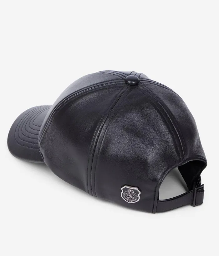 Men Hats and Scarves THE KOOPLES Black Leather Cap Men Hats and Scarves THE KOOPLES Black Leather Cap